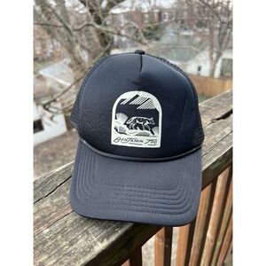 Benjamin Tod Coyote Trucker Hat AG Black SnapBack Mesh